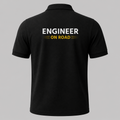 Engineer On Road Premium Cotton Polo T-Shirt | Black Unisex Casual & Professional Wear