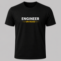Engineer On Road Premium Black Cotton Graphic T-Shirt for Engineers & Creators